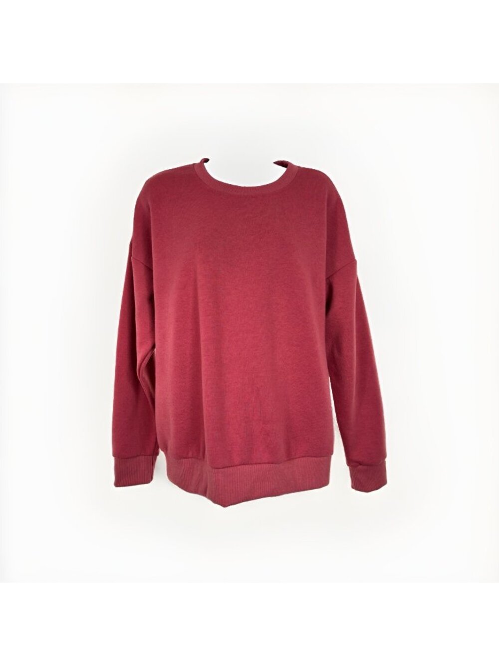 Forever 21 Women’s Medium Brick Red Oversized Crewneck Sweatshirt Drop Shoulder